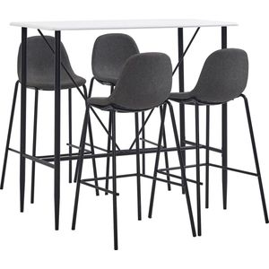 vidaXL 5-tlg. Bar-Set Stoff Dunkelgrau