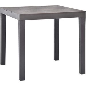 vidaXL Tuintafel 78x78x72 cm kunststof mokka - 48785