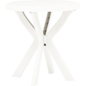 vidaXL - Bistrotafel - Wit - Kunststof - Ø70 cm