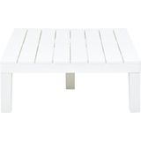 VidaXL Tuintafel 78x78x31 cm Kunststof Wit