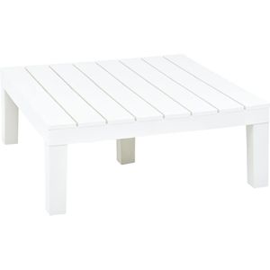 vidaXL Gartentisch Weiß 78x78x31 cm Kunststoff