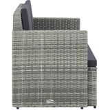 vidaXL-Tuinbank-2-zits-met-kussens-poly-rattan-grijs