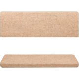 vidaXL Trapmatten - Crème - Polypropyleen - 15 Stuks