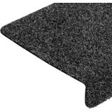 vidaXL Trapmatten - Grijs - Genaaldvilte Stof - Set van 15