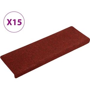 vidaXL-Trapmatten-15-st-65x21x4-cm-naaldvilt-rood