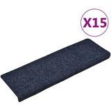 vidaXL Trapmatten - Blauw - Polypropyleen - 15 Stuks