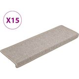 vidaXL Trapmatten - Taupe - 100% Polypropyleen - 15 Stuks