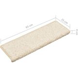 vidaXL Trapmatten - Wit - 15 Stuks - 100% Getuft PP