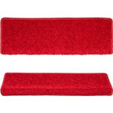 vidaXL Trapmatten - Rood - 15 Stuks - 100% Getuft PP