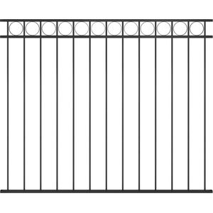 vidaXL - Schuttingpaneel - 1,7x1,5 - m - staal - zwart