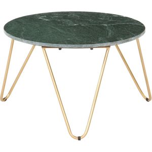 Salontafel 65x65x42 cm echt steen met marmeren textuur groen