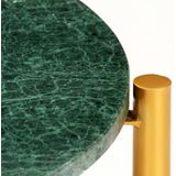 VidaXL Salontafel 60x60x35 cm Echt Steen met Marmeren Textuur Groen