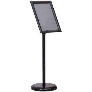 vidaXL - Posterstandaard - A4 - aluminiumlegering - zwart