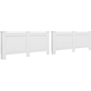 vidaXL Heizkörperverkleidungen 2 Stk. Weiß 172×19×81,5 cm MDF