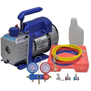 Vacuümpomp - 2-Voudige Manometerset - Aluminium - Professioneel Gebruik