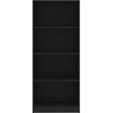 vidaXL-Boekenkast-met-4-schappen-60x24x142-cm-bewerkt-hout-zwart