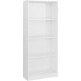 vidaXL-Boekenkast-4-schappen-60x24x142-cm-bewerkt-hout-hoogglans-wit