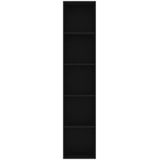 vidaXL-Boekenkast-40x30x189-cm-spaanplaat-zwart
