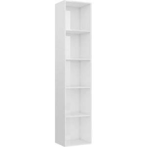 VidaXL Boekenkast 40x30x189 cm - Hoogglans Wit