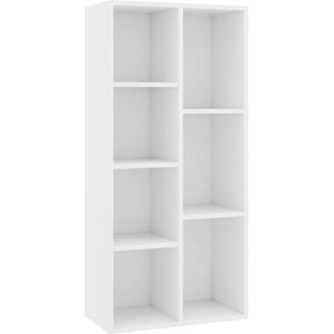 VidaXL Boekenkast 50x25x106 cm - Bewerkt Hout Wit