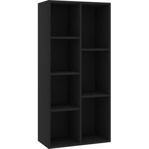 VidaXL Boekenkast 50x25x106 cm - Bewerkt Hout Zwart