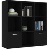 VidaXL Boekenkast 98x30x98 cm Spaanplaat Zwart