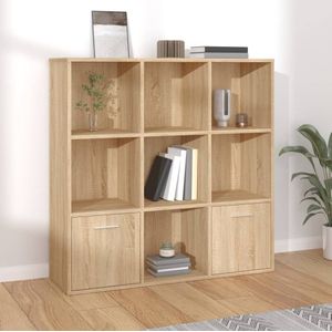 VidaXL Boekenkast 98x30x98 cm Spaanplaat Sonoma Eikenkleurig