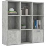 vidaXL-Boekenkast-98x30x98-cm-spaanplaat-betongrijs