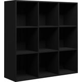 VidaXL Boekenkast 98x30x98 cm Spaanplaat Zwart