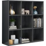 vidaXL-Boekenkast-98x30x98-cm-spaanplaat-hoogglans-grijs