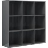 vidaXL-Boekenkast-98x30x98-cm-spaanplaat-hoogglans-grijs