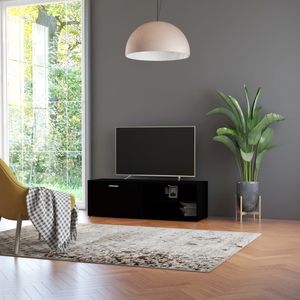 vidaXL - Tv-meubel - 120x34x37 - cm - bewerkt - hout - zwart