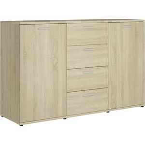 vidaXL Dressoir 120x35,5x75 cm bewerkt hout sonoma eikenkleurig