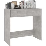 vidaXL-Bureau-80x40x75-cm-bewerkt-hout-betongrijs