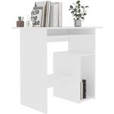 VidaXL Bureau 80x45x74 cm Spaanplaat Wit