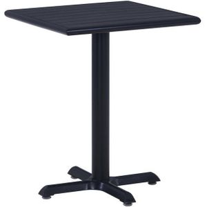 vidaXL Gartentisch Schwarz 60x60x75 cm
