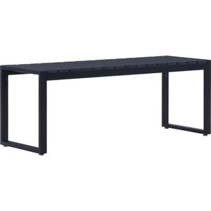 vidaXL Gartenbank 120,5 cm PS-Platte Schwarz