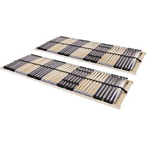 vidaXL Lattenroste 2 Stk. mit 42 Latten 7 Zonen 90x200 cm