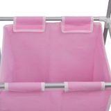 Wasmand - Roze en Blauw - IJzeren Frame - 2-delige Set