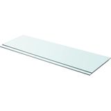 Regalböden 2 Stk. Glas Transparent 90x30 cm vidaXL