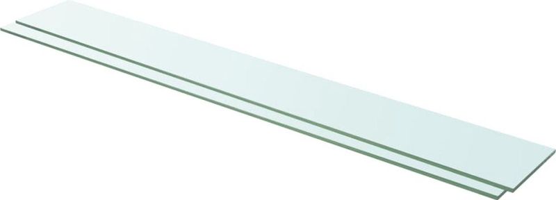 Regalböden 2 Stk. Glas Transparent 110x15 cm vidaXL