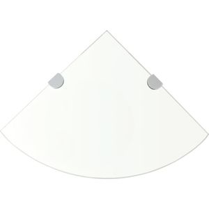 Vidaxl - Eckregale 2 Stk. mit Verchromten Halterungen Glas Transparent