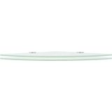 vidaXL Eckregale 2 Stk. mit Verchromten Halterungen Glas Weiß 25x25 cm