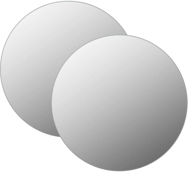 Vidaxl - Wandspiegel 2 Stk. 60 cm Rund Glas