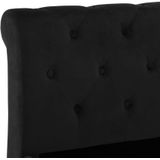 vidaXL Bettgestell Schwarz Samt 90 x 200 cm