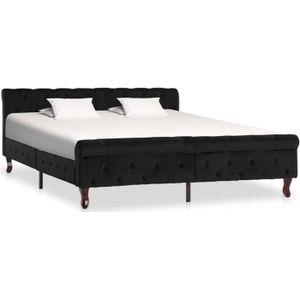 vidaXL-Bedframe-fluweel-zwart-160x200-cm