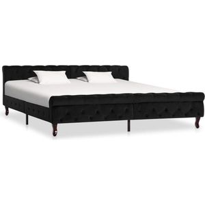 vidaXL-Bedframe-fluweel-zwart-200x200-cm