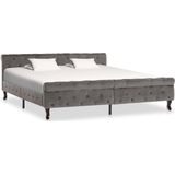 Bettgestell Grau Samt 180 x 200 cm Vidaxl