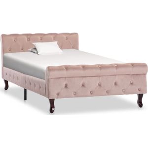 VidaXL-Bedframe-fluweel-roze-100x200-cm