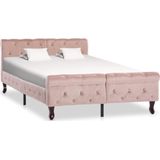 VidaXL Bedframe Fluweel Roze 120x200 cm